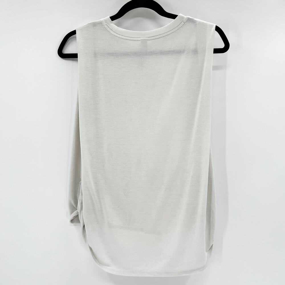 Athleta Women's White Sleeveless Workout Athletic Tank Muscle Tee Size S